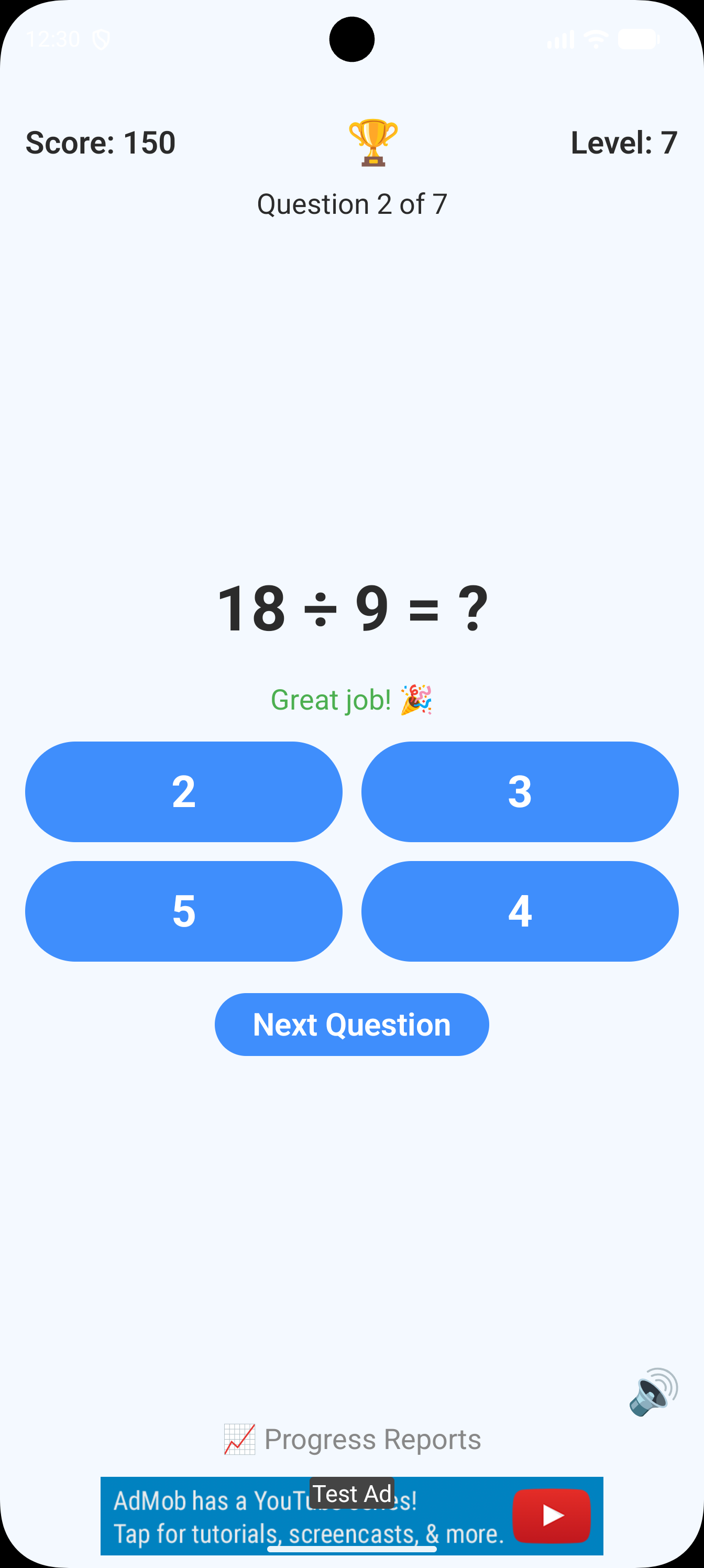 Math Ninjas correctly answered question