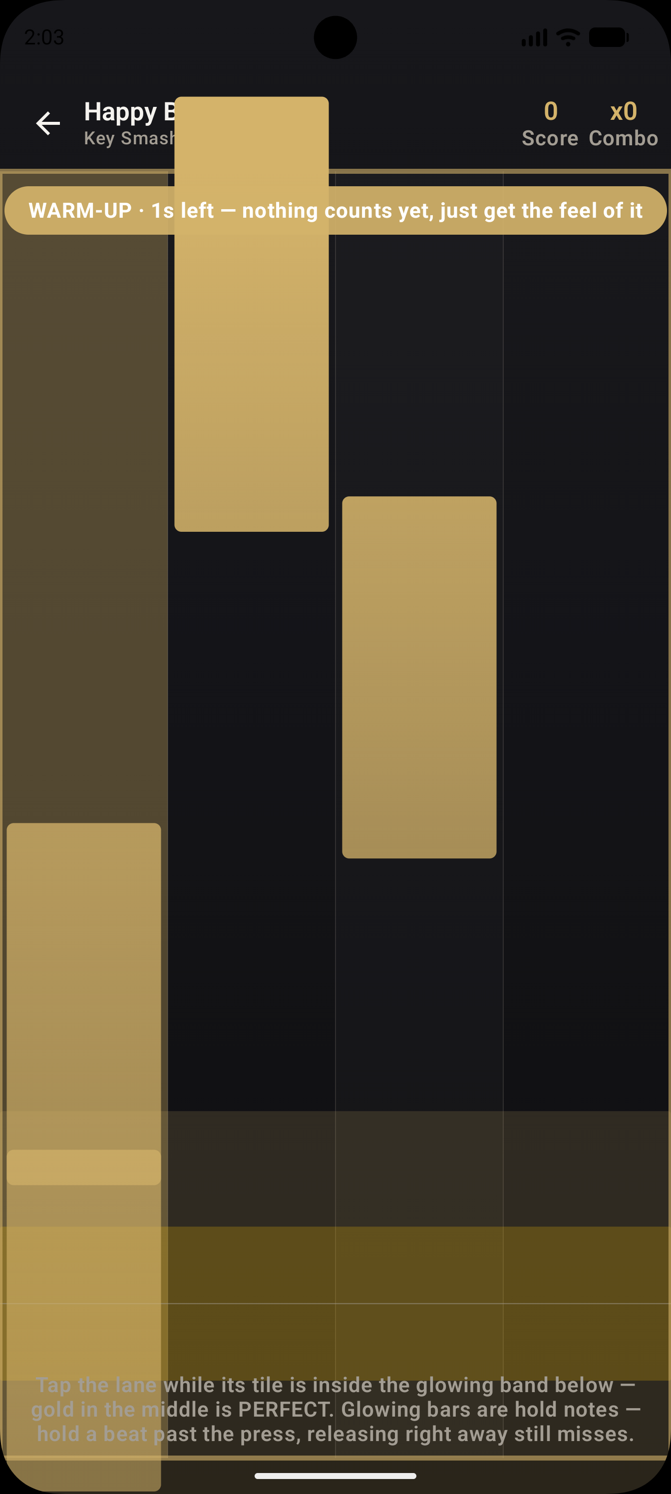 Piano Key Smash rhythm mode